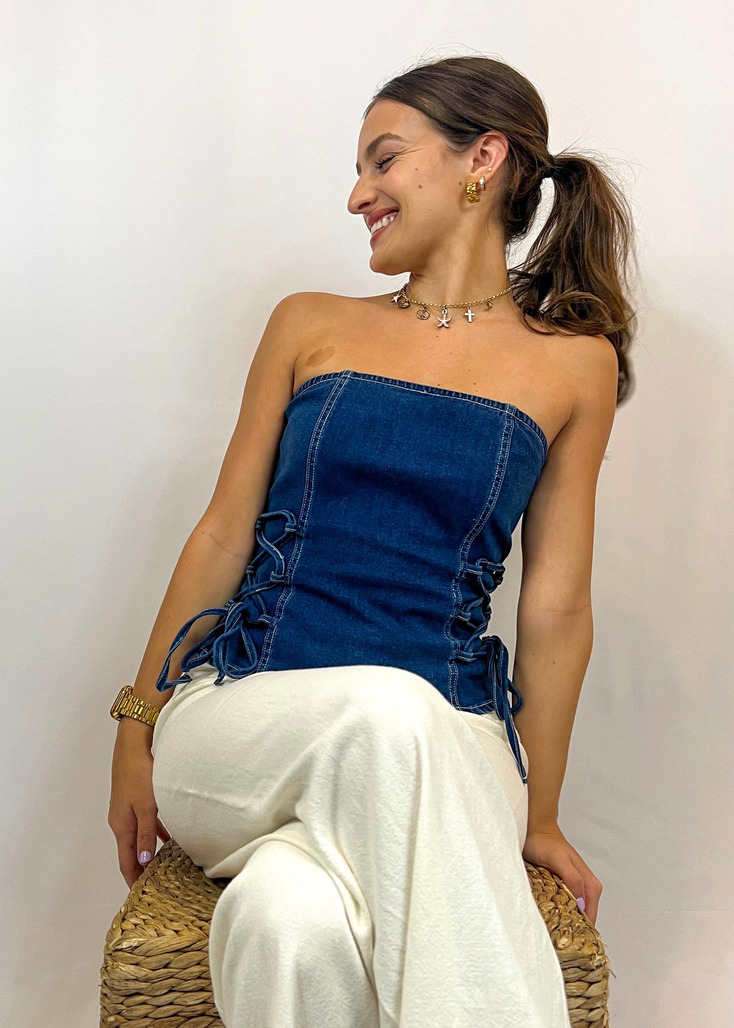 Denim Tube Top