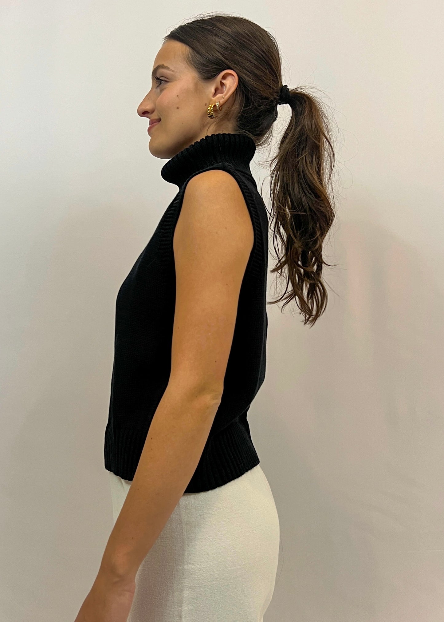 Black Turtleneck Top