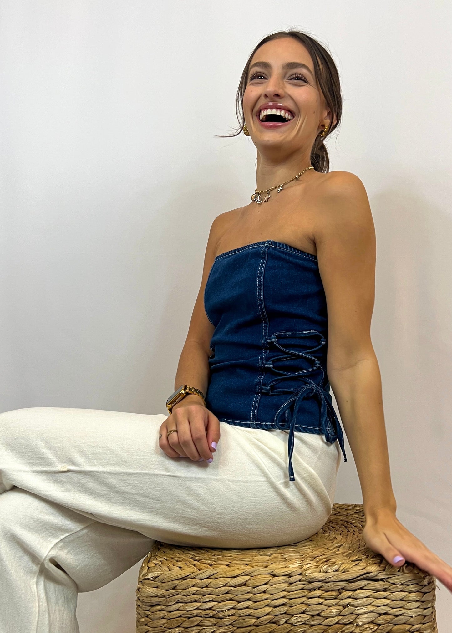 Denim Tube Top