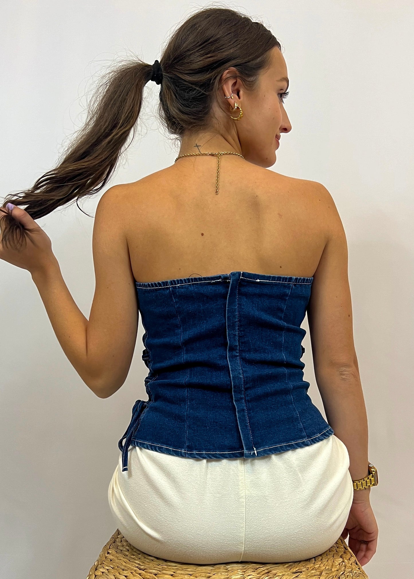 Denim Tube Top