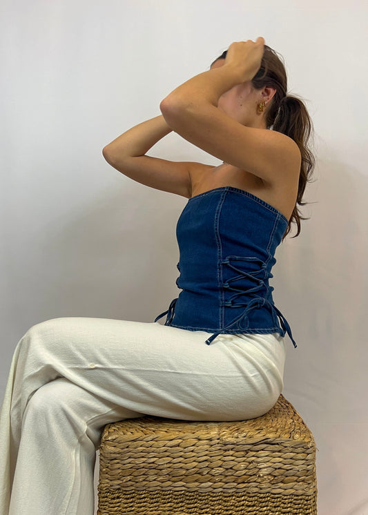 Denim Tube Top
