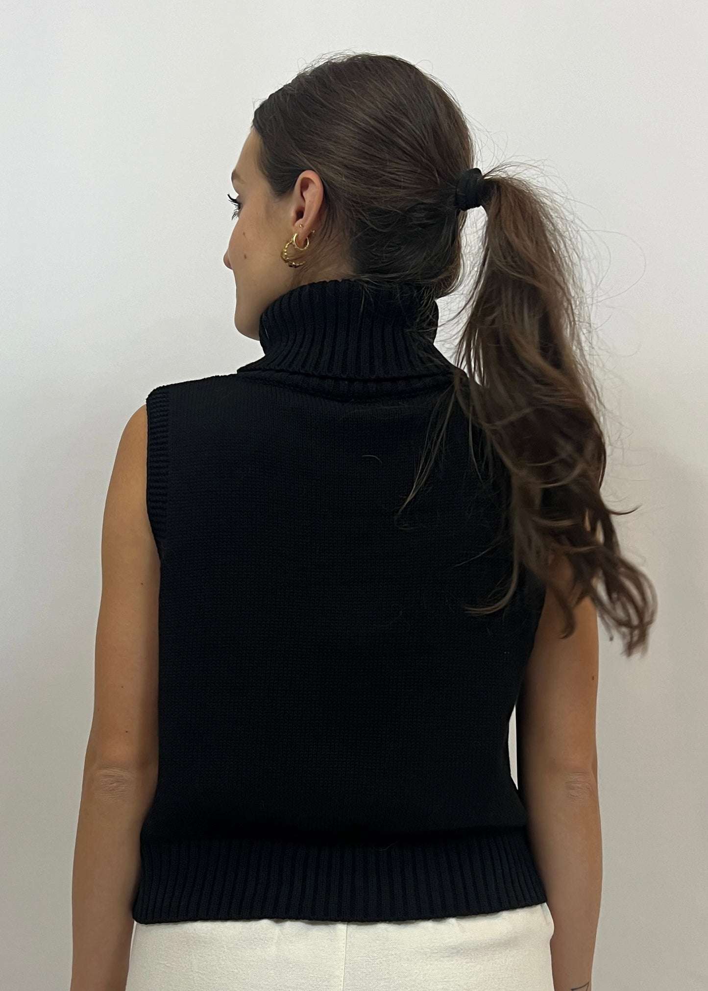 Black Turtleneck Top