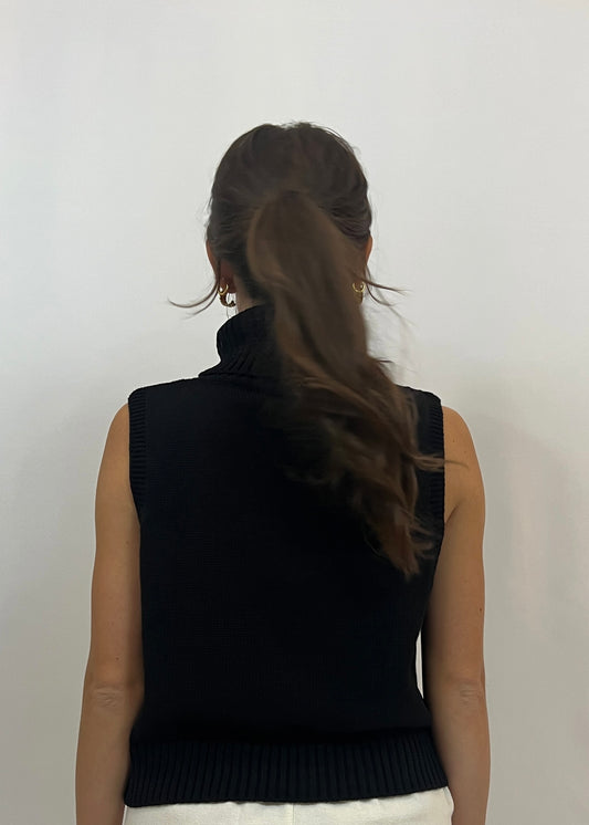 Black Turtleneck Top