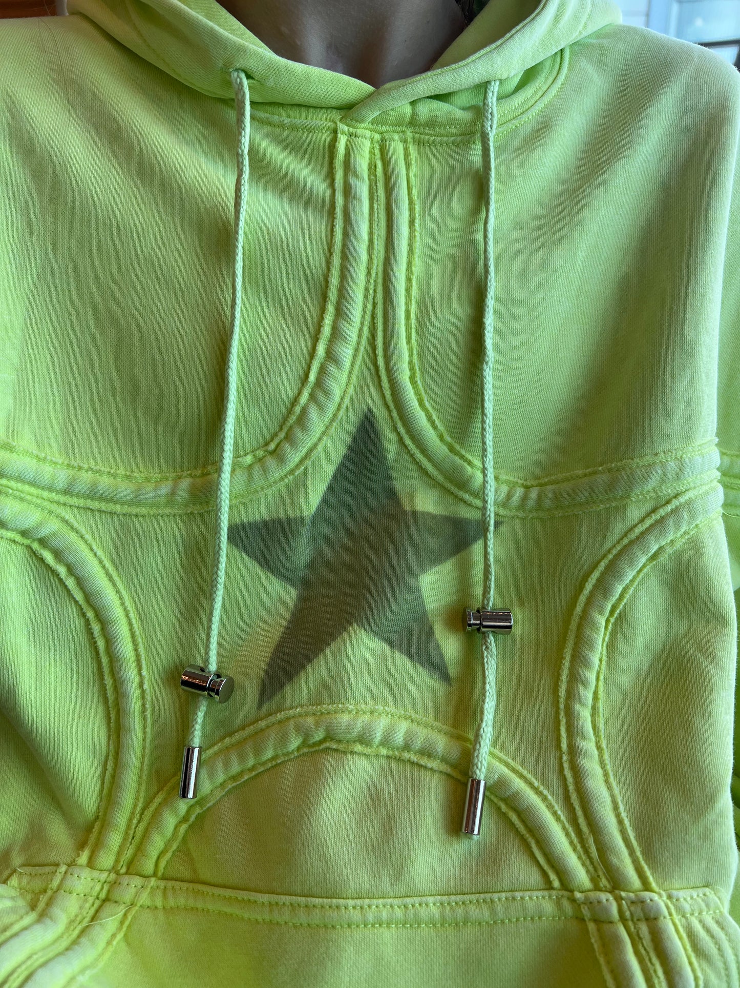 Green Glow Star Pullover Hoodie