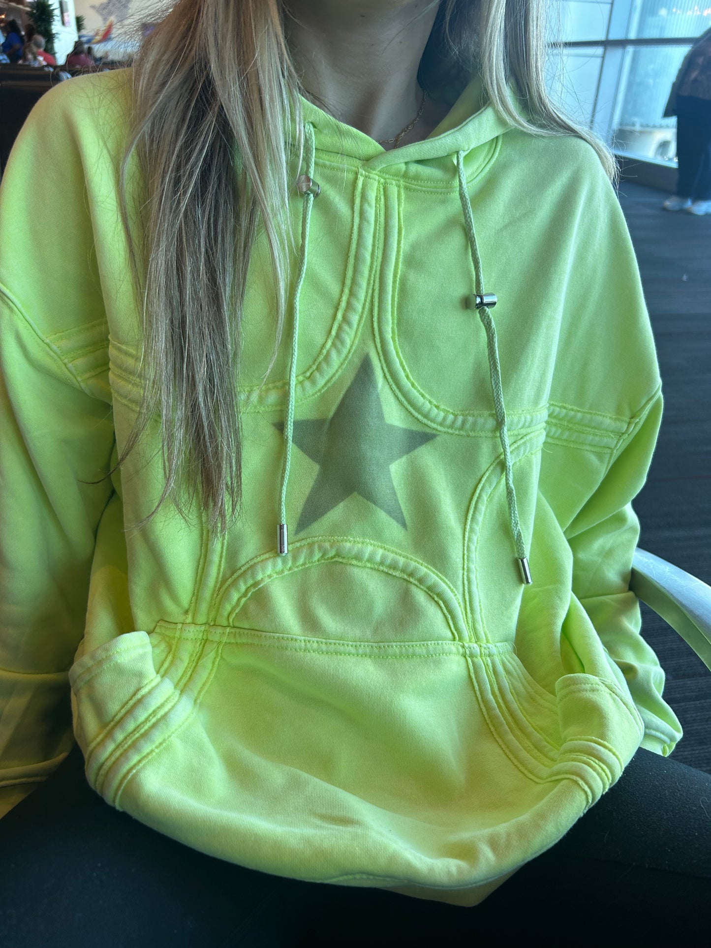 Green Glow Star Pullover Hoodie