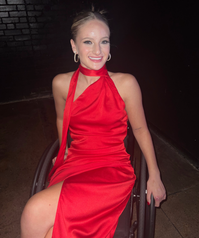Midi Satin Dress- Red