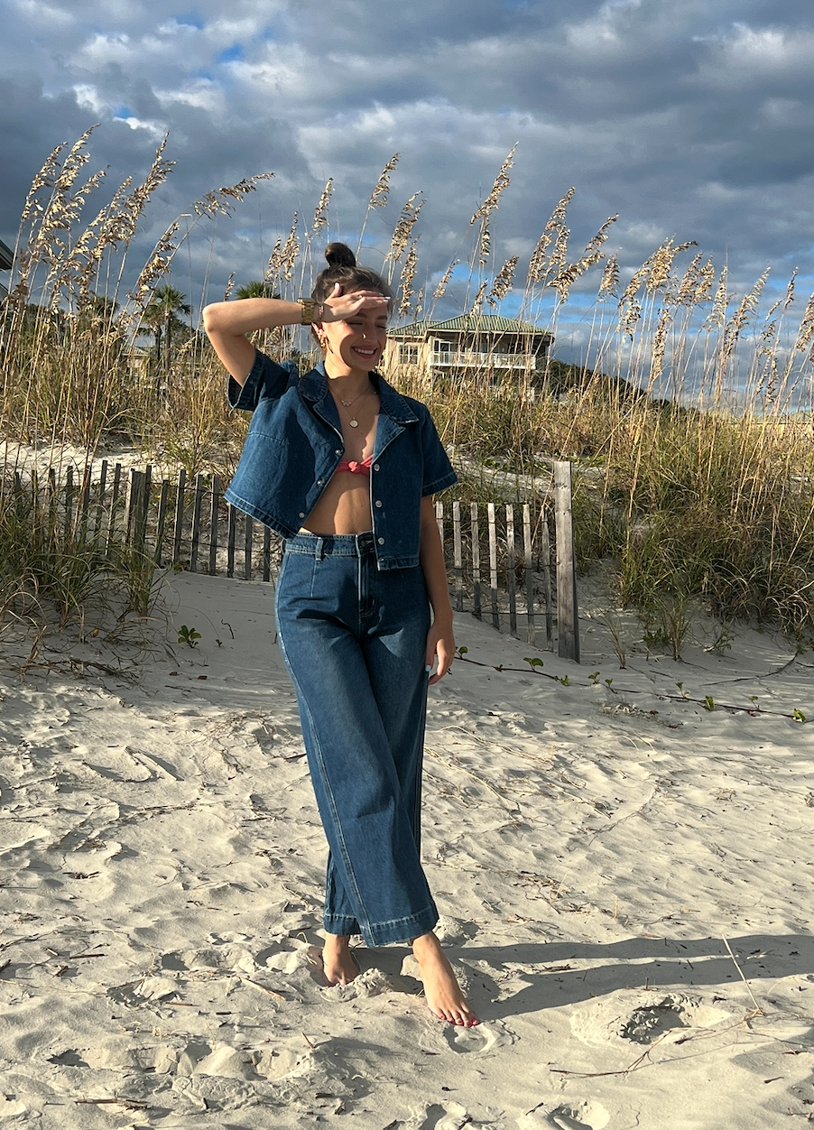 Denim Two Piece Set