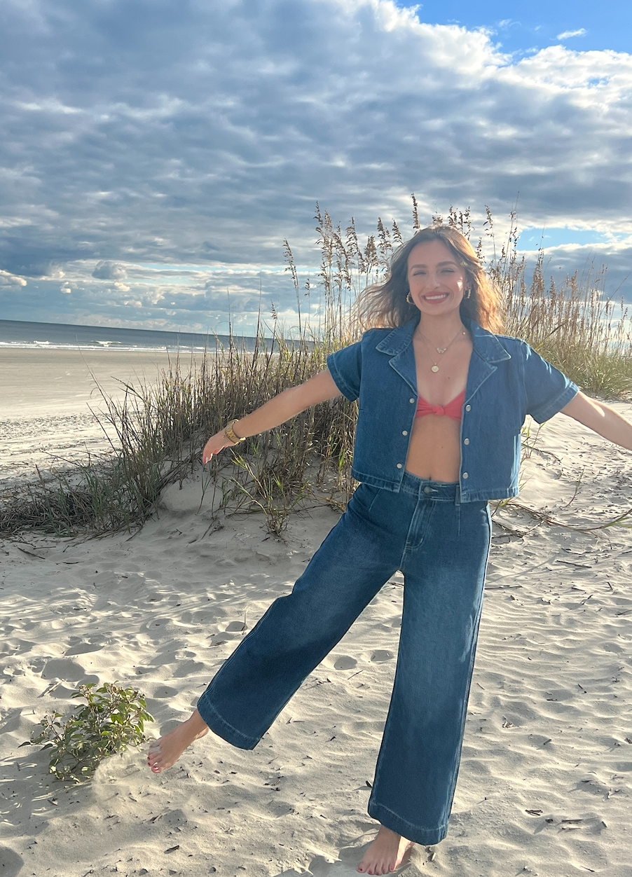 Denim Two Piece Set