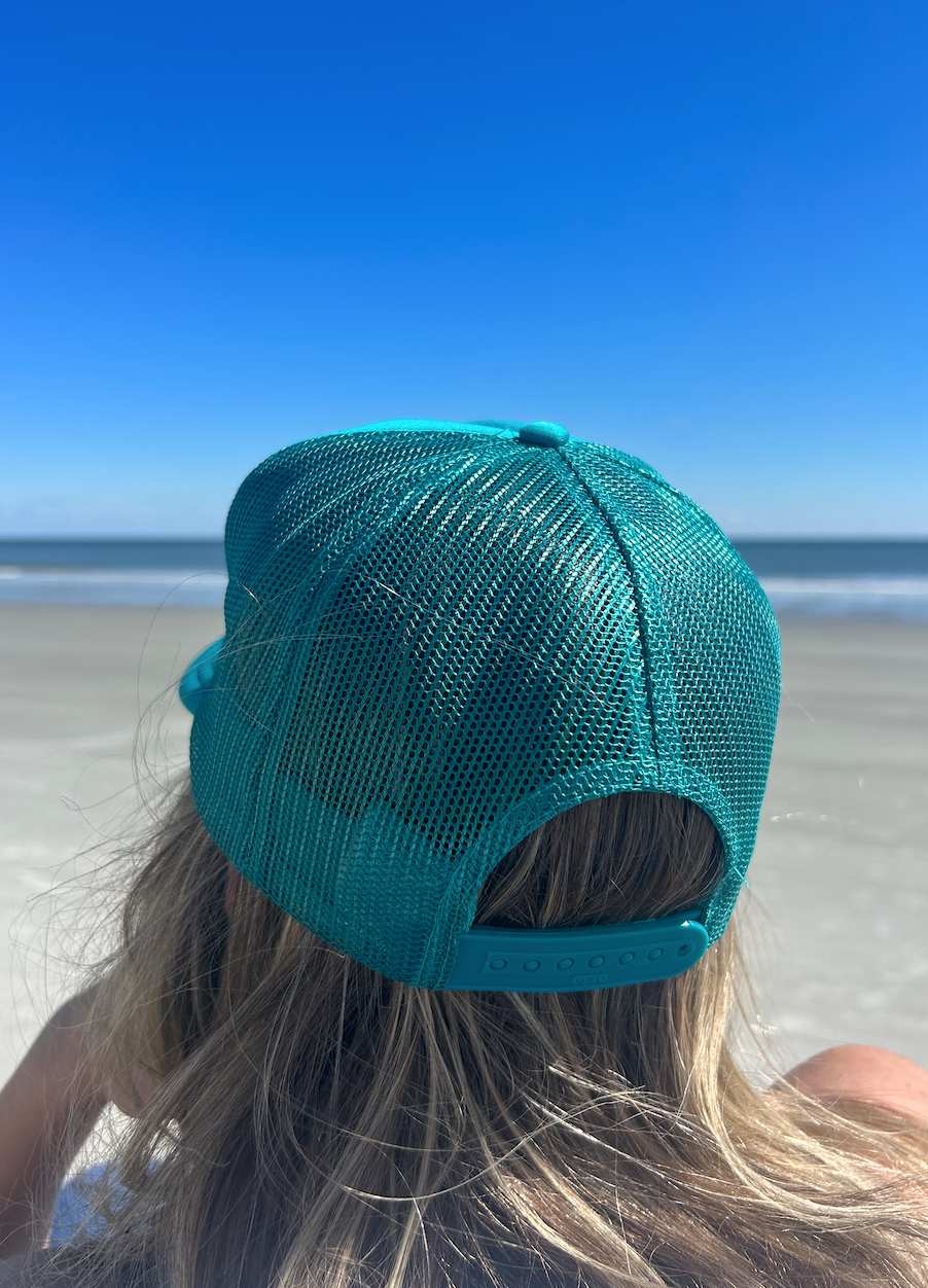 Take It Easy Trucker Hat- Deep Teal