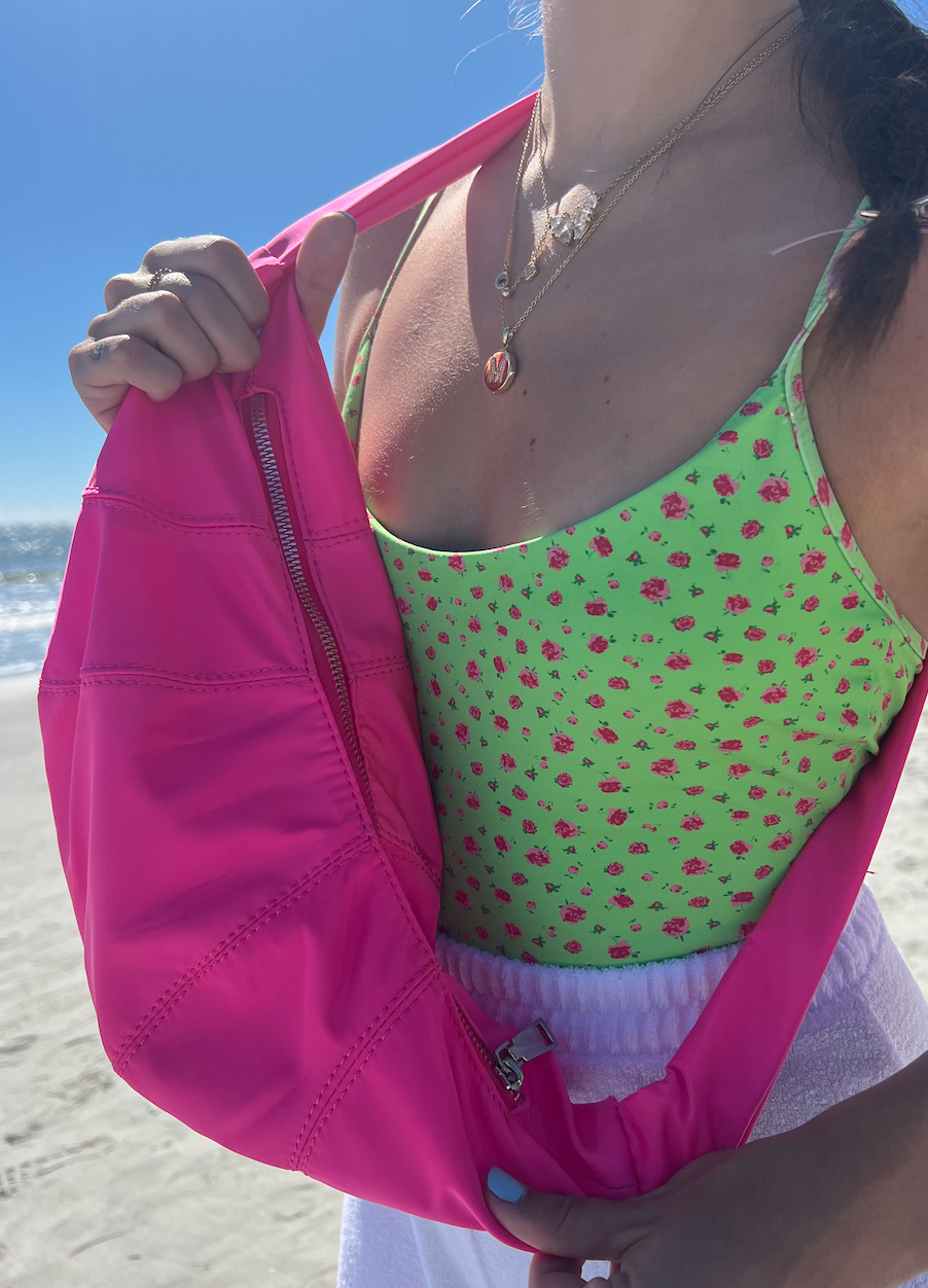 Pink Tie Crossbody Bag