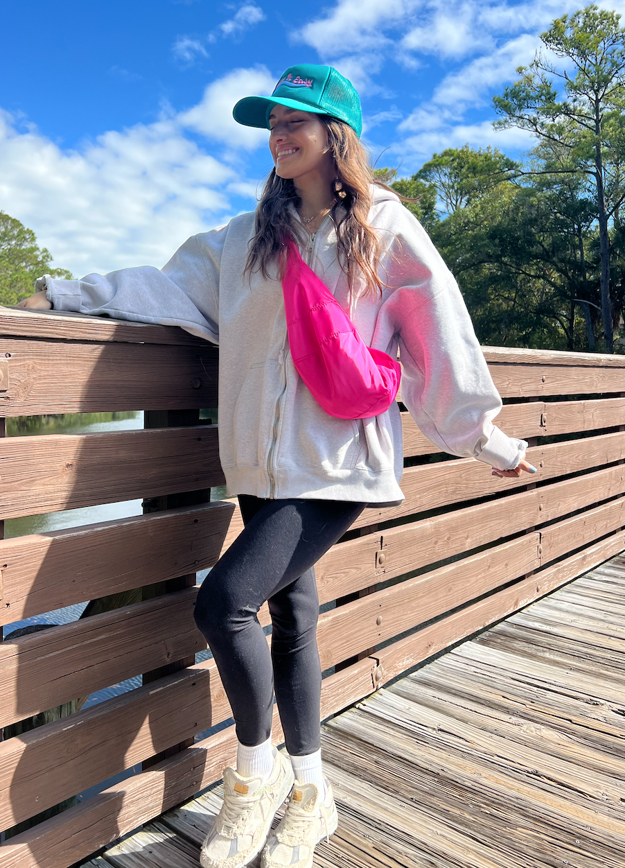 Pink Tie Crossbody Bag