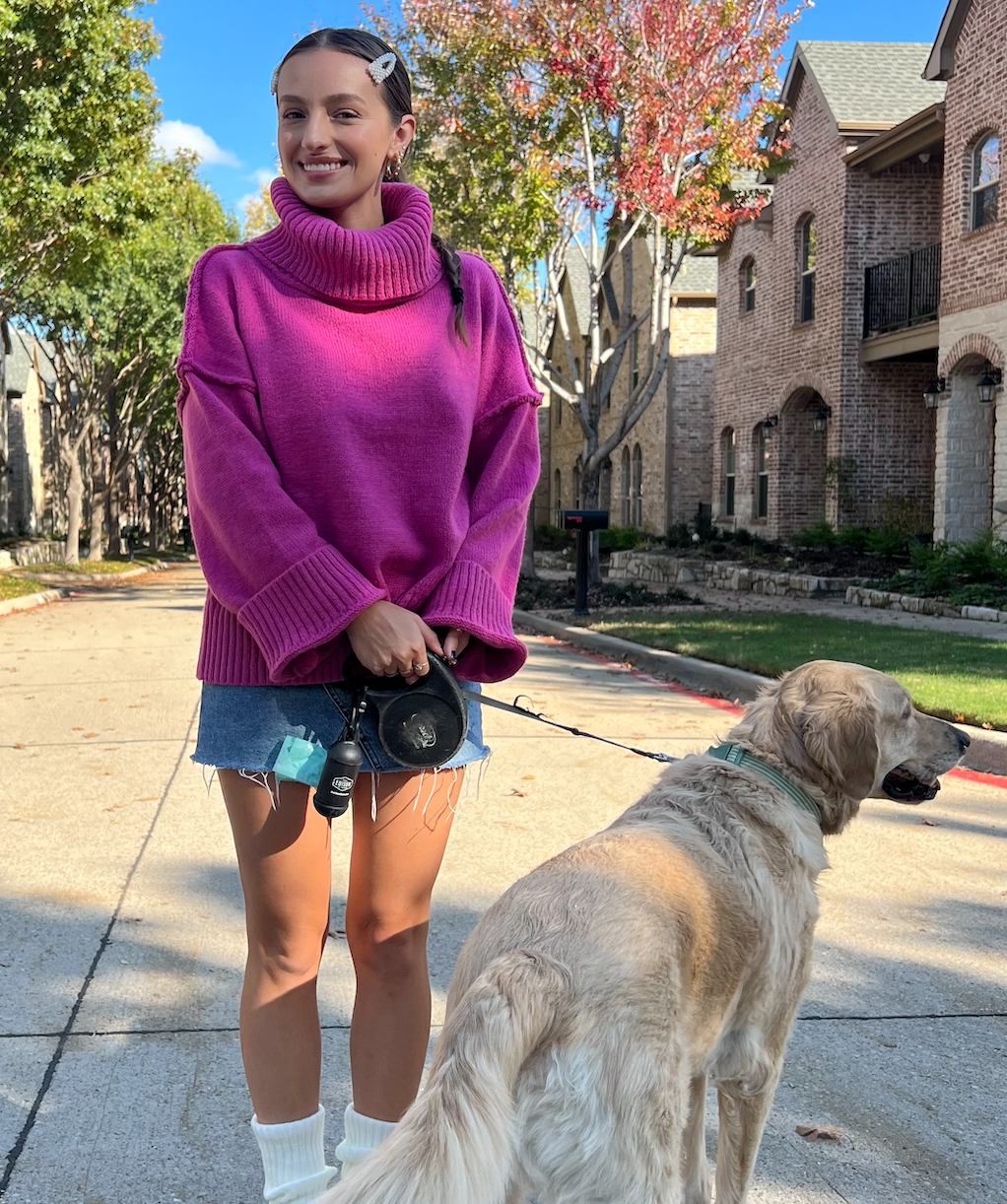 Pink Turtleneck Sweater