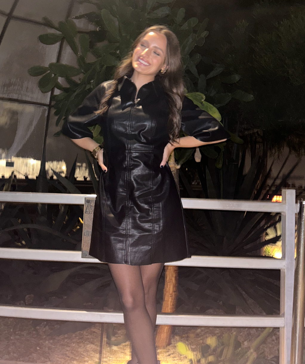 Pu Leather Mini Dress