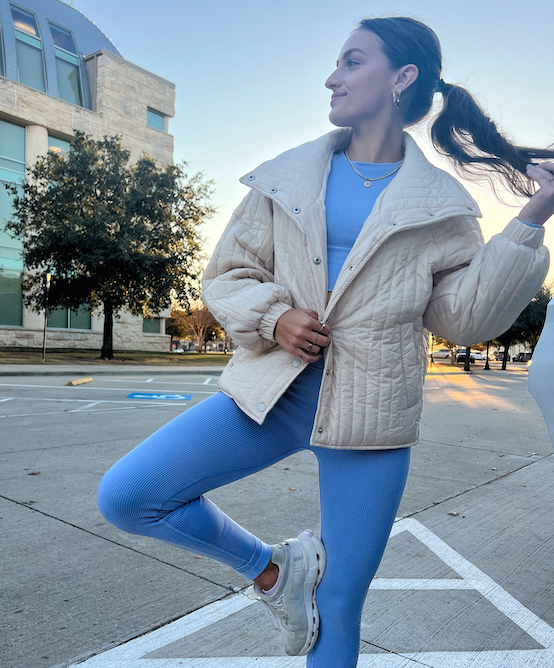 Cream Quilted Jacket