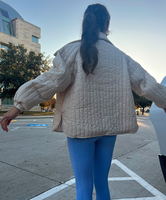 Cream Quilted Jacket