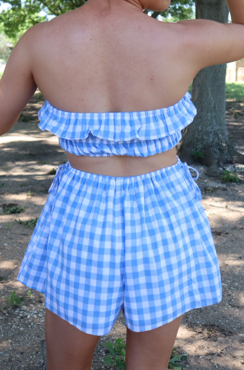 Kenzie Gingham Romper