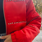 Red Rhinestone Cropped Jacket