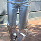 Silver Flared Pants