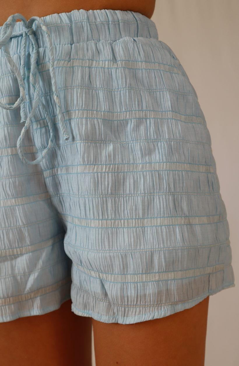 Blue Woven Shorts