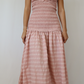 Pink Strapless Midi Dress