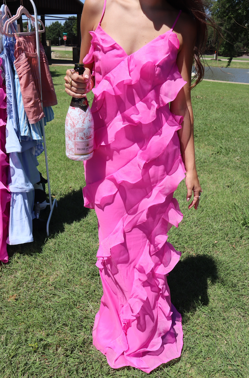 Myriah Pink Maxi Dress
