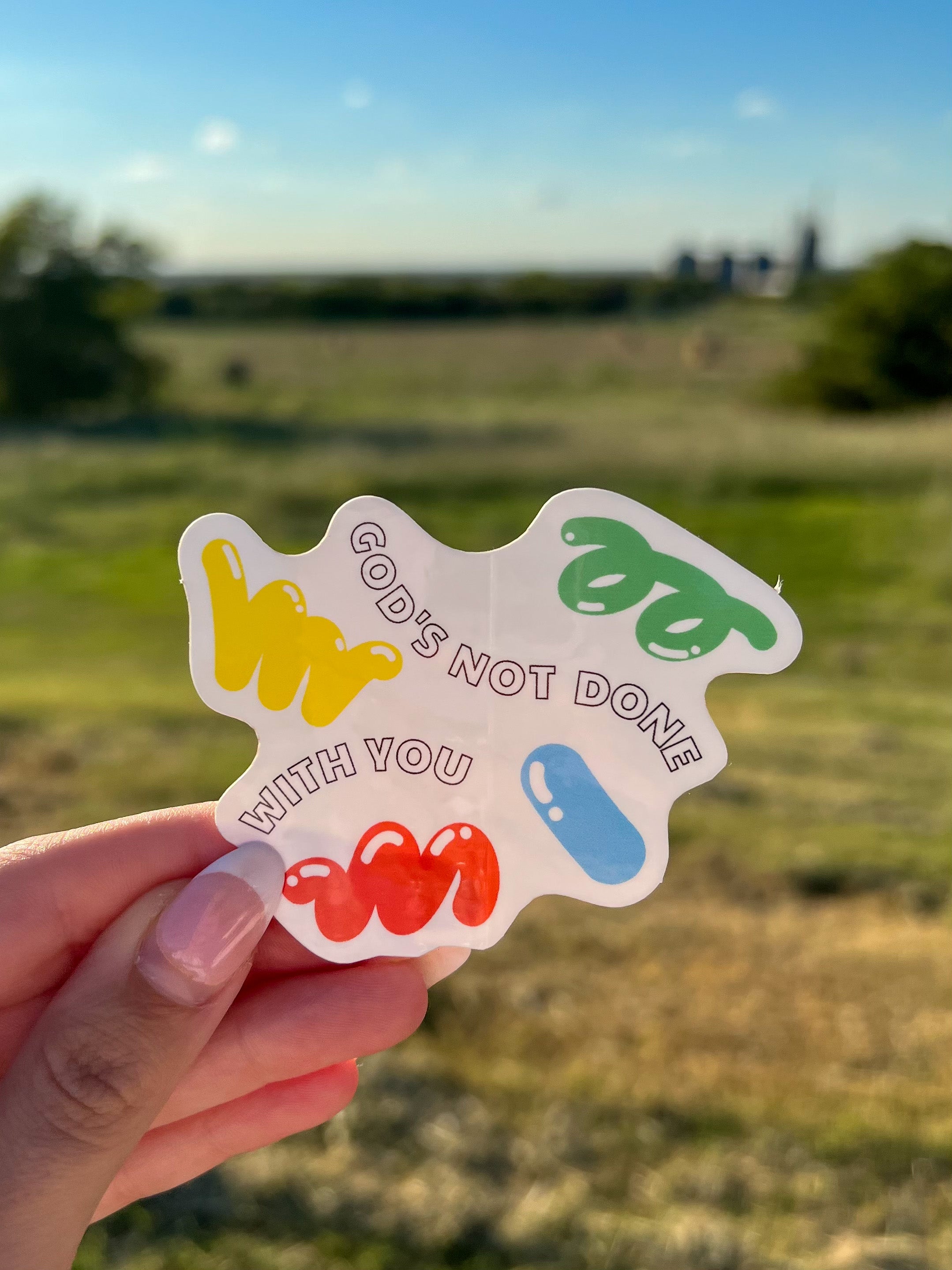 Not Done Sticker God's Not Done With You Sticker – Scoutie May