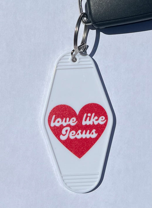 Love Like Jesus Motel Keychain
