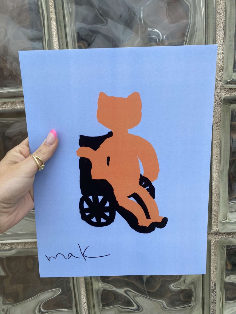 Kevin In A Wheelchair Print