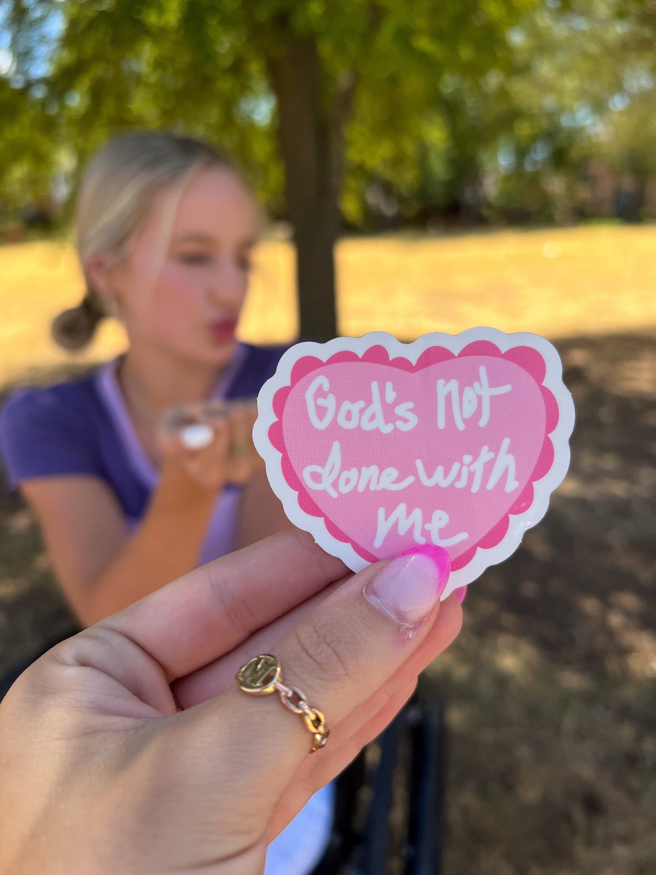 Not Done Sticker God's Not Done With Me Sticker – Scoutie May